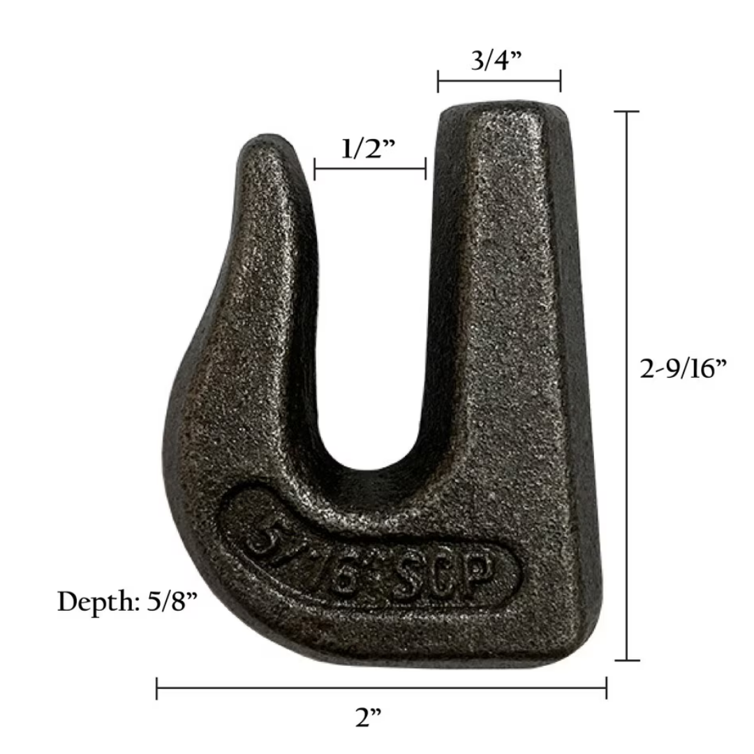 WELD-ON GRAB HOOK 5/16" GRADE 43