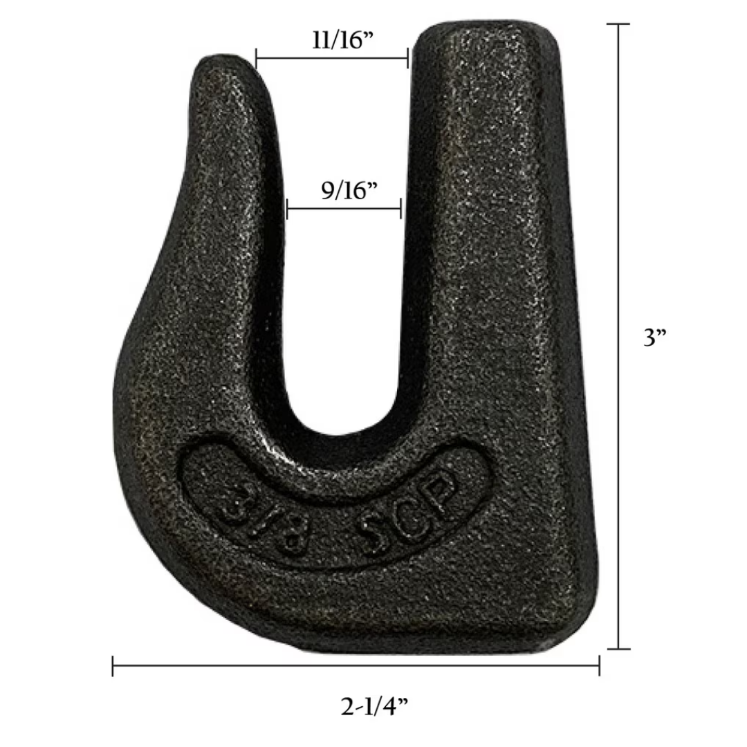 WELD-ON GRAB HOOK 3/8" GRADE 43