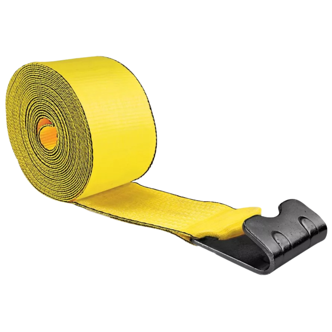 WINCH STRAP 4" X 30' - 5.4K WLL - FLAT HOOK