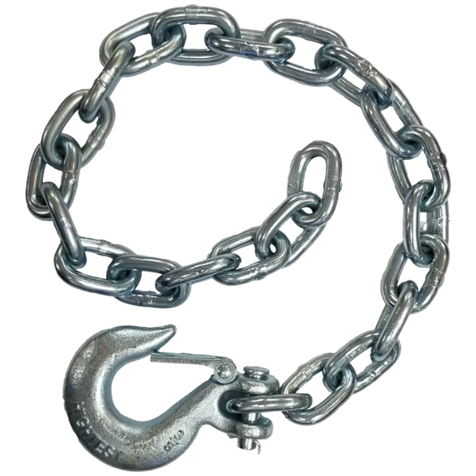 CLEVIS SLIP HOOK 3/8" WITH LATCH AND 36" CHAIN