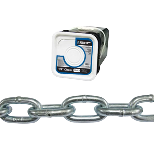 SQUARE PAIL OF 1/4" CHAIN ZINC (100 ft)