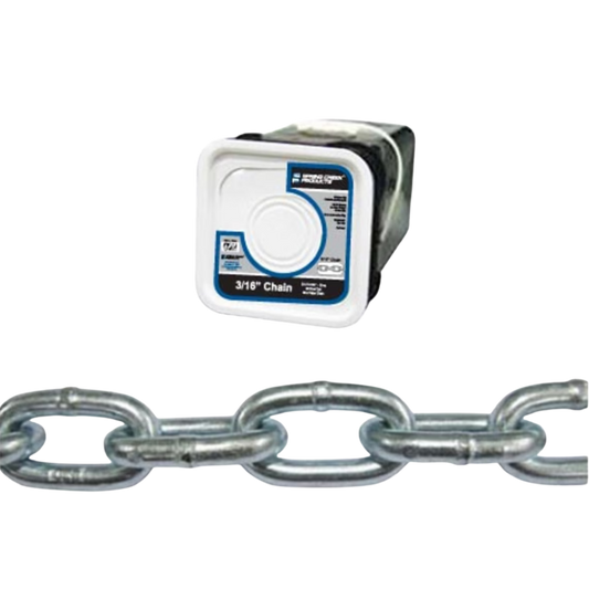 SQUARE PAIL OF 5/16" CHAIN ZINC (75 ft)