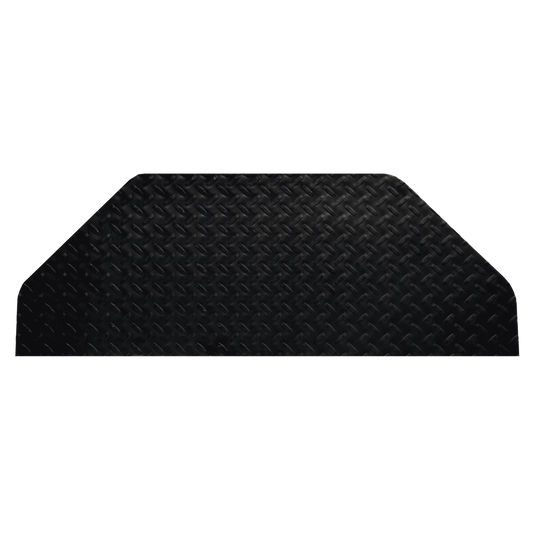 SINGLE AXLE DOUBLE-BROKE FENDER BACK - 14GA DIAMOND-PLATED STEEL