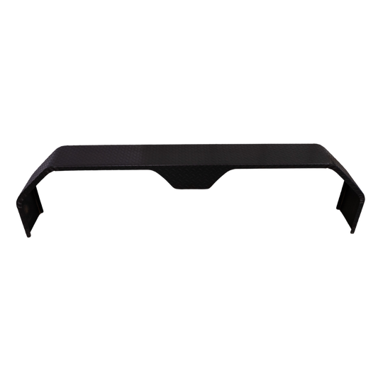 TANDEM AXLE DOUBLE-BROKE TEARDROP FENDER - 14GA DIAMOND-PLATED STEEL