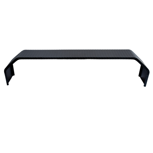 TANDEM AXLE DOUBLE-BROKE FENDER - 14GA DIAMOND-PLATED STEEL