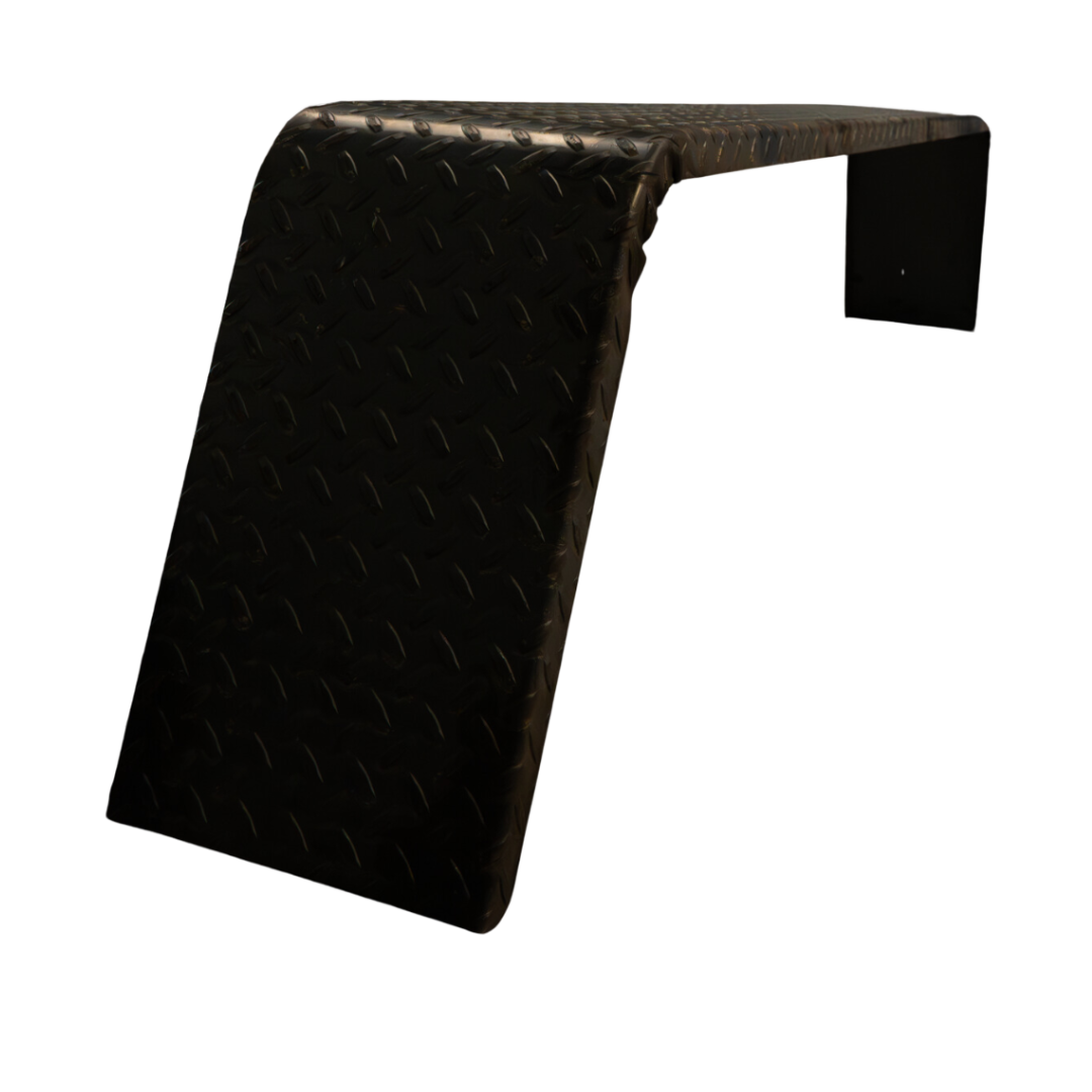 TANDEM AXLE JEEP-STYLE FENDER - 14GA DIAMOND-PLATED STEEL